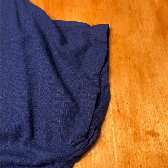 Umgee Full Size Raw Hem Folded Sleeve Tiered Linen Blend Flowy Babydoll Dress - Picture 11 of 11